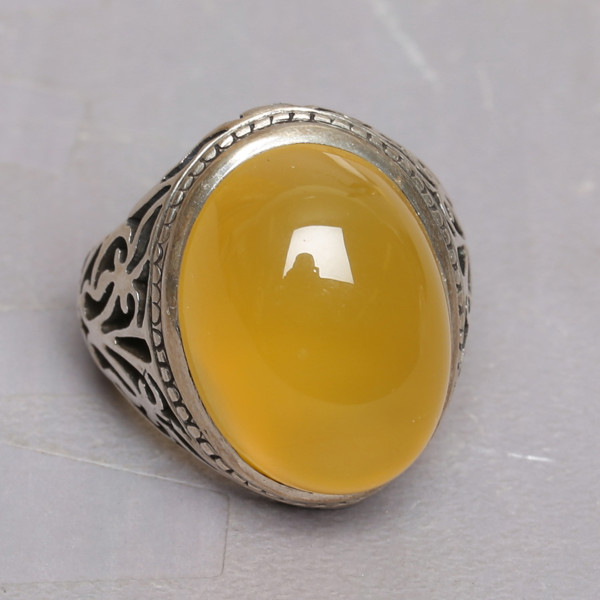 RING, silver with yellow Agat / RING, silver med gul Agat_1019a_lg.jpeg