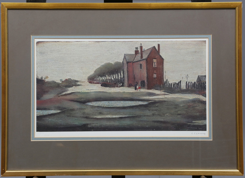 Laurence Stephen Lowry, offset lithograph, "The Lonely House" limited edition 500, signed by hand/ Laurence Stephen Lowry, litografiskt offset, "The Lonely House", upplaga 500, signerad_137a_8db3a92a922f24a_lg.jpeg